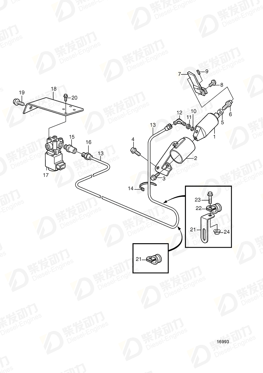 VOLVO Adjusting screw 1556438 Drawing